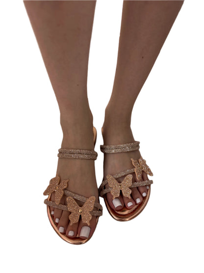 RHINESTONE BUTTERFLY SLIDE SUMMER SANDAL NICKI-4