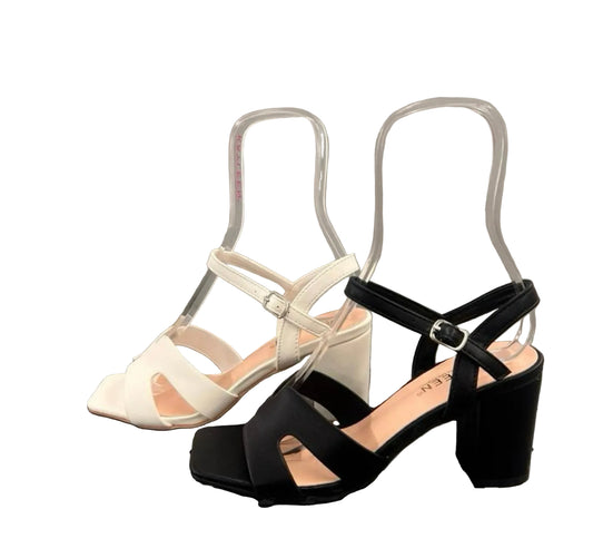 SIMPLE BLOCK HEEL WITH ADJUSTABLE BAND LOPI-1