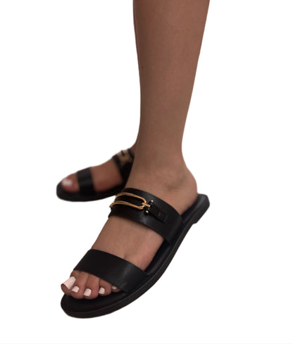 SLIDE SUMMER SANDAL WITH GOLD DETAIL SCENTS-S