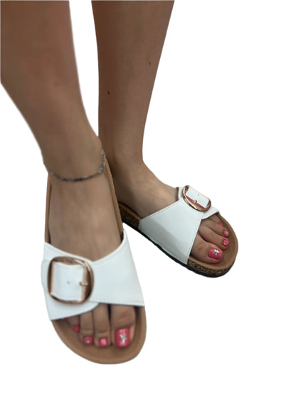 SIMPLE BUCKLE SLIDE SANDAL SENBA-1