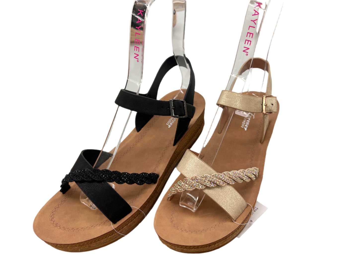 PLATFORM STRAPPY SANDAL WITH RHINESTONE DETAIL FORWARD-82