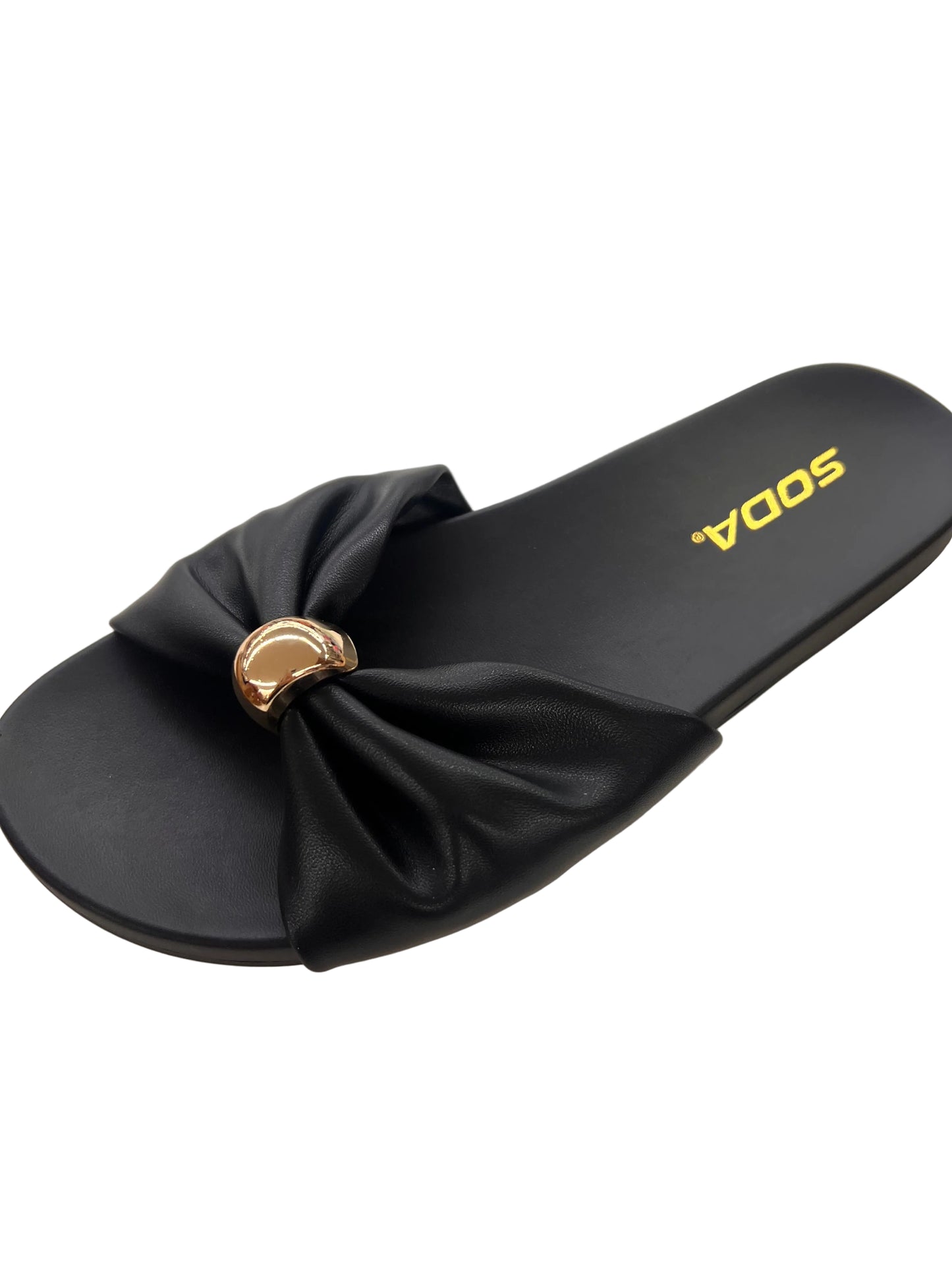 FLAT SLIDE SANDAL WITH BOW BAND ANALOG-S