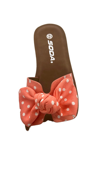CUTE SLIDE SANDAL WITH BOW DETAIL ROAD