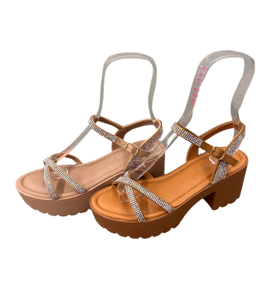 RHINESTONE DETAIL BLOCK HEEL KIRA-48