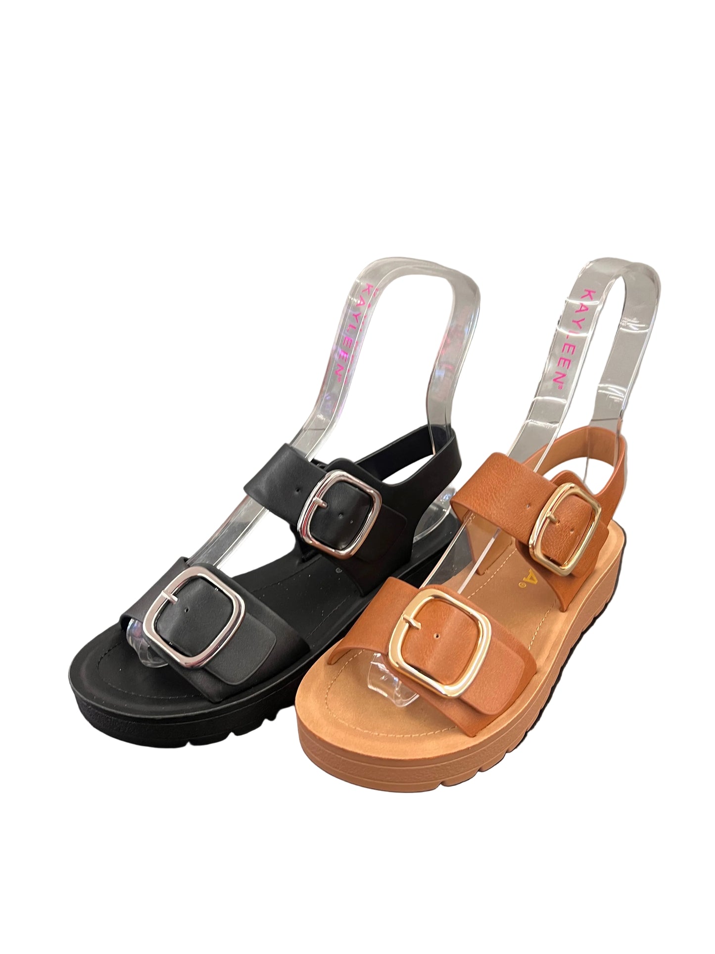 CASUAL SANDAL WITH DOUBLE BUCKLE JACKIE-S