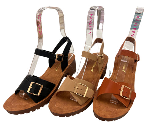 CASUAL BLOCK KITTEN HEEL WITH BUCKLE TALA-26