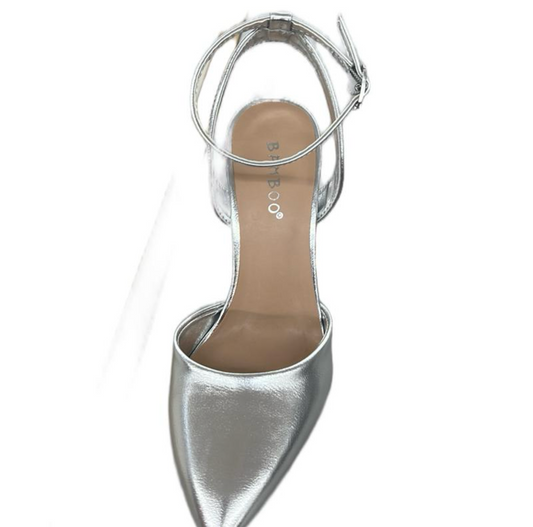 METALLIC CLOSED TOE BLOCK HEEL PUMP BELLFLEUR-06