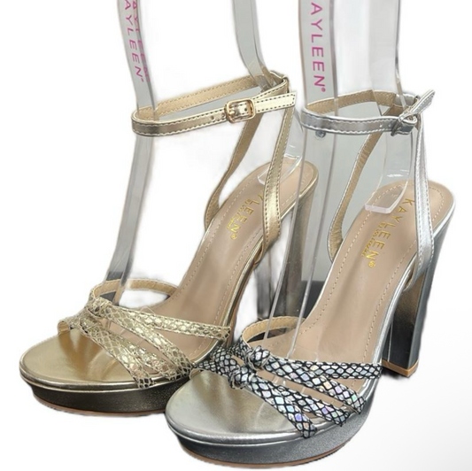 SNAKE PRINT BLOCK HEEL WITH KNOT DETAIL JONETTA-3
