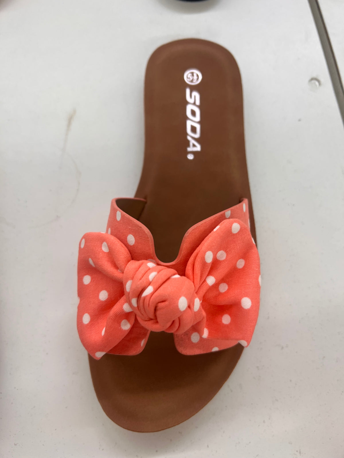 CUTE SLIDE SANDAL WITH BOW DETAIL ROAD