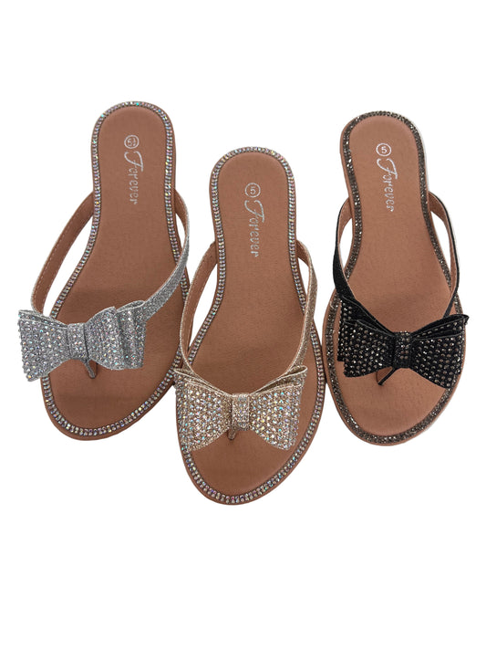 RHINESTONE BOW FLIP FLOP FANNIE-102