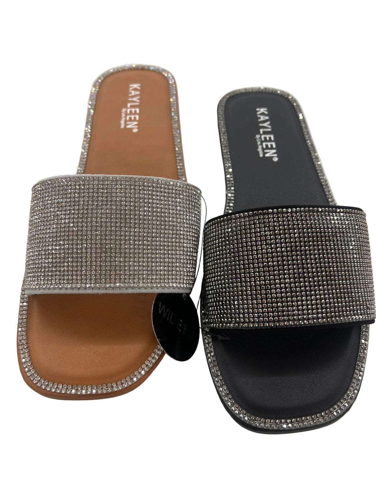 WIDEFIT RHINESTONE SLIDE SANDAL WFMIA-41