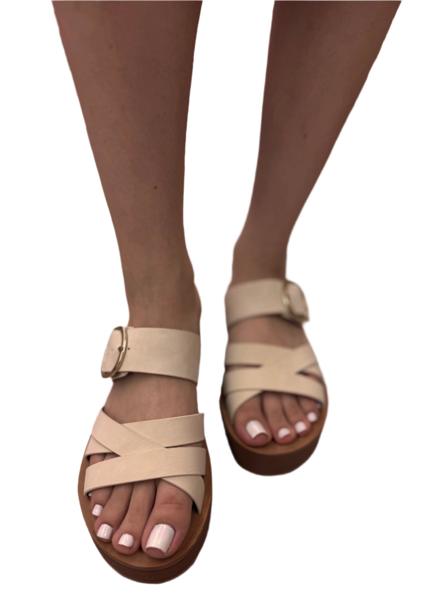 LITTLE PLATFORM SLIDE SANDALWITH A BUCKLE RESTART-SI