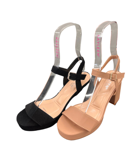 CASUAL BLOCK HEEL WITH ANKLE STRAP FINAY-2