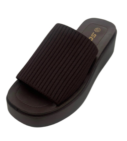 CASUAL PLATFORM SLIDE SANDAL WITH ELASTIC BAND FARLEY-S