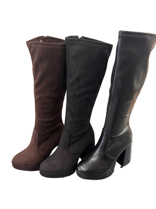 BELOW THE KNEE BLOCK HEEL FALL BOOT VOLT-S