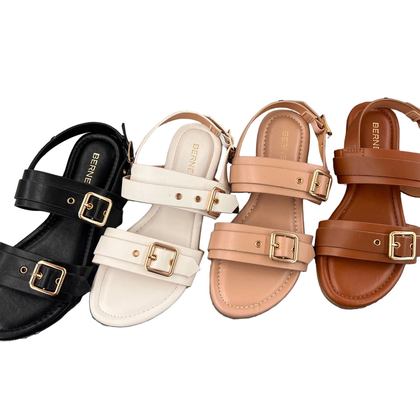 FLAT CASUAL SANDAL WITH SIDE BUCKLES NIKITA