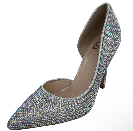 RHINESTONE POINTED TOE STILETTO PUMP GIANNA