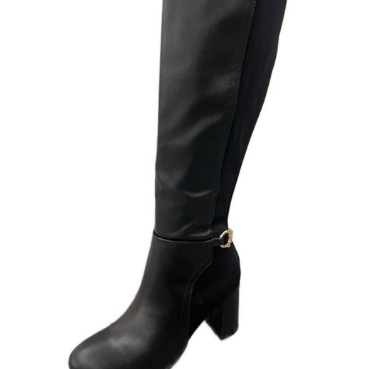 BLOCK HEEL BOOT WITH GOLD DETAIL BEXLEY-09