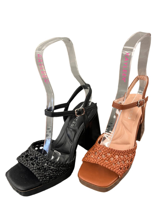 SUMMER BLOCK HEEL WITH WOVEN DETAIL HUDSON