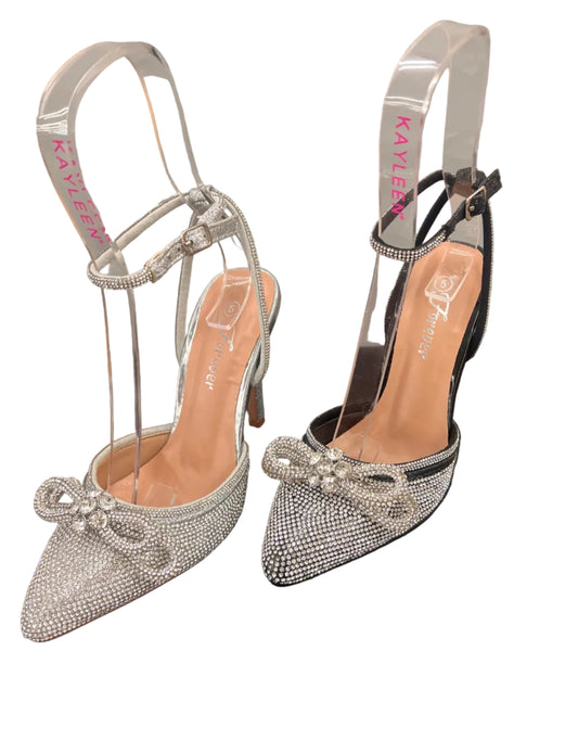 POINTED TOE STILETTO WITH PEARL BOW KNOT-23