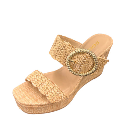 SUMMER WOVEN WEDGE WITH BUCKLE DETAIL ILANA-S