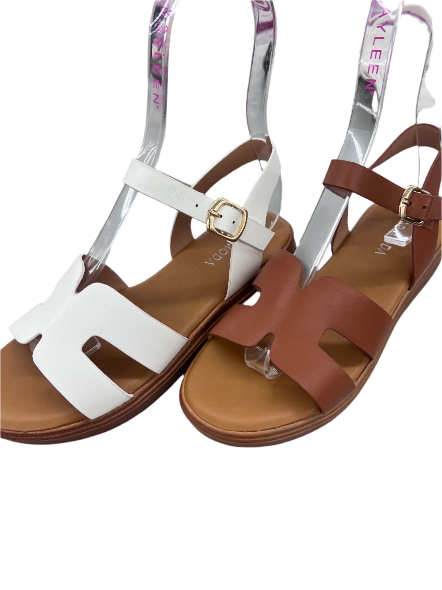 H DETAIL CASUAL SANDAL WITH BUCKLE GENOVA-1