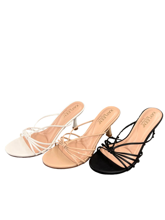 STRAPPY KITTEN HEEL SLIDE RHODA-201