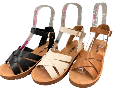 STRAPPY SANDAL WITH ADJUSTABLE BUCKLE JELIKA-S