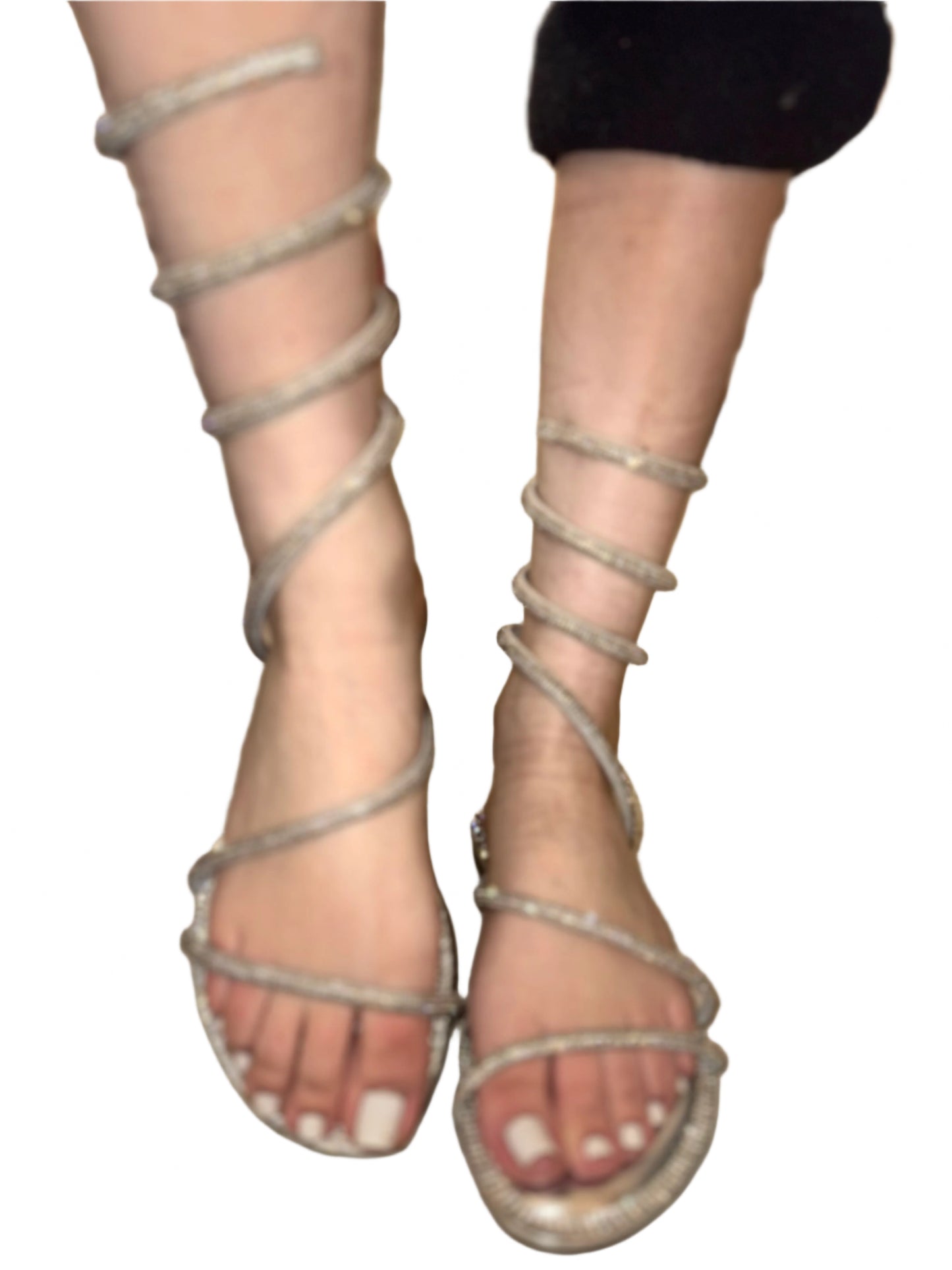 RHINESTONE SPIRAL SANDAL ROO-12
