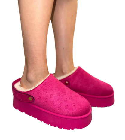 PLATFORM SLIDE WITH FUZZY INSIDE LINING OAKLEE-11