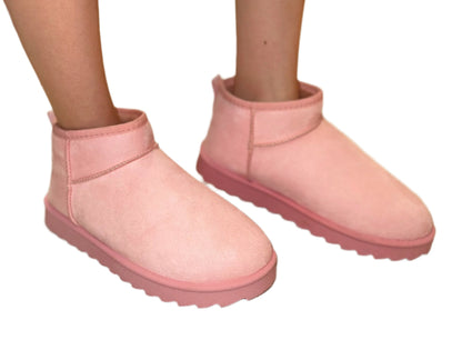 ANKLE BOOT WITH FUZZY INSIDE LINING MELON-01