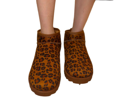 ANKLE BOOT WITH FUZZY INSIDE LINING MELON-01