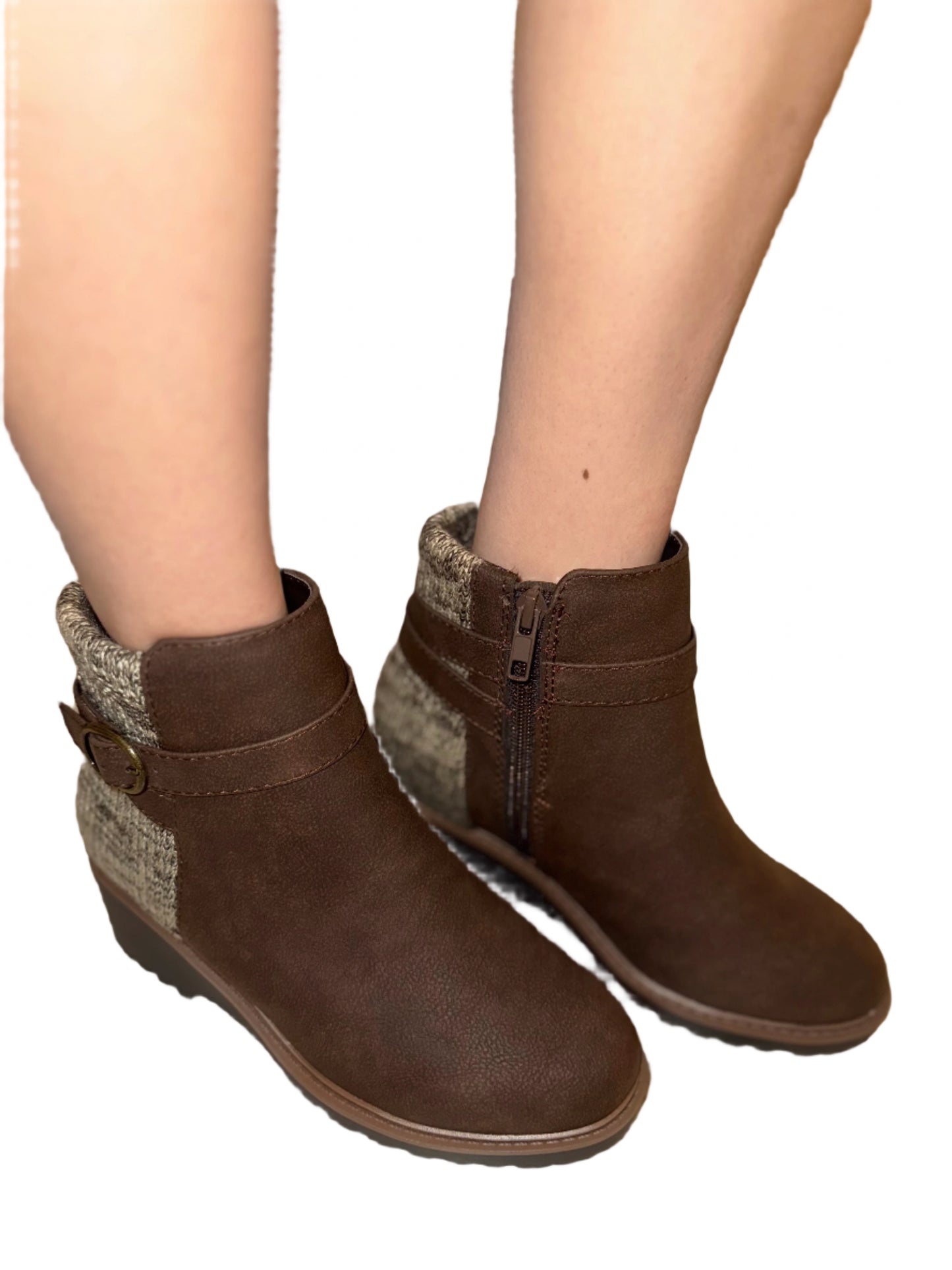 ANKLE WEDGE BOOT WITH SWEATER DETAIL AESON-S