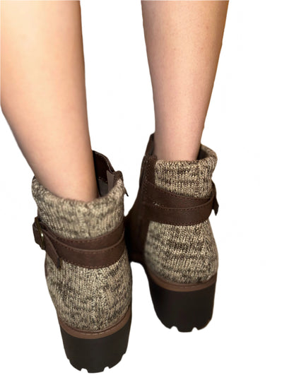 ANKLE WEDGE BOOT WITH SWEATER DETAIL AESON-S