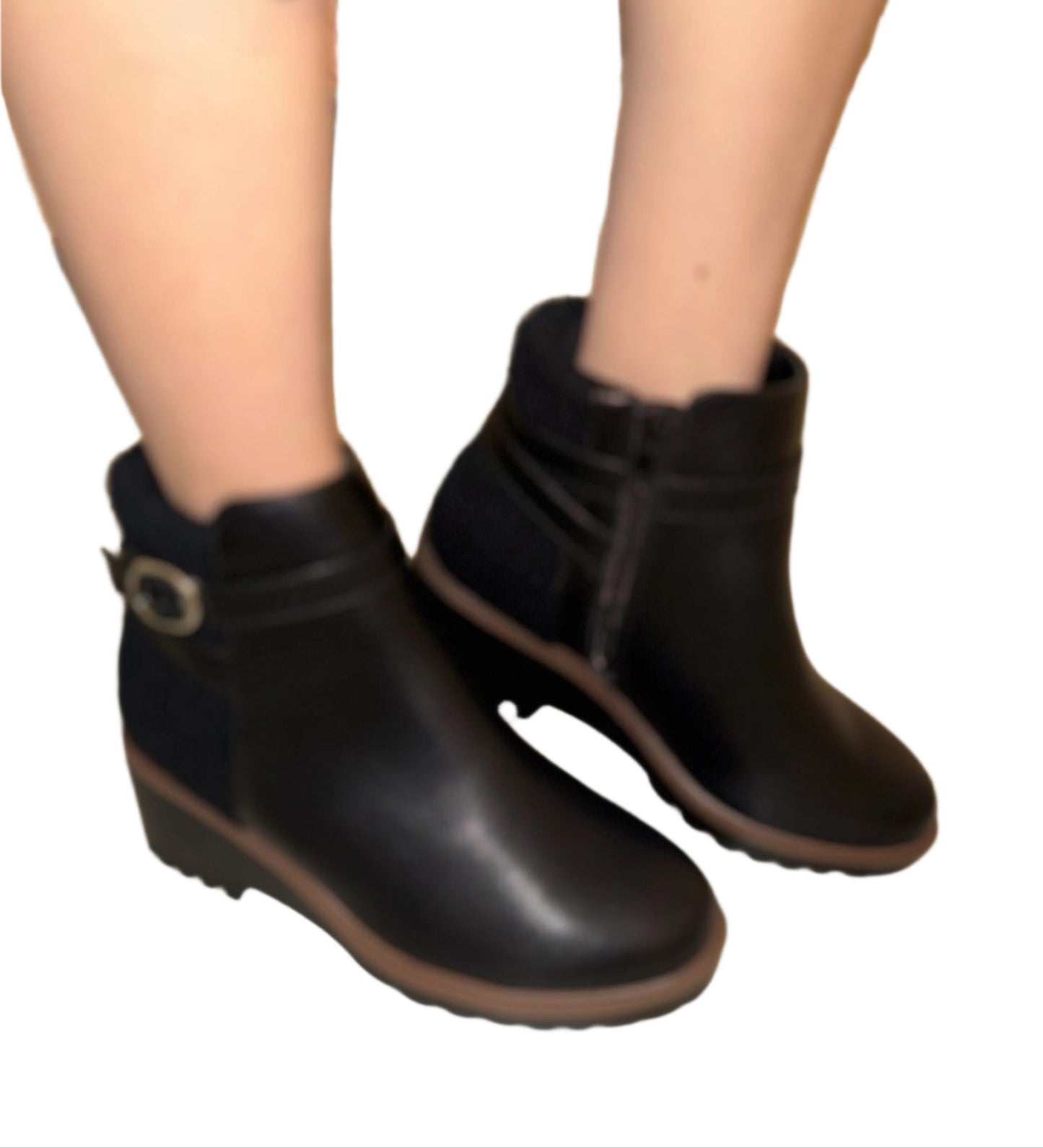 ANKLE WEDGE BOOT WITH SWEATER DETAIL AESON-S