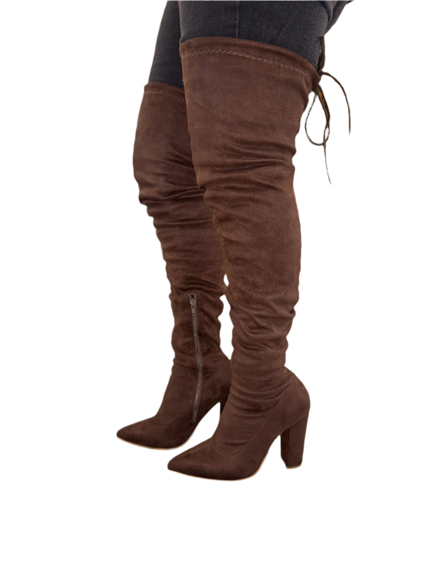 POINTED TOE KNEE HIGH SUEDE BOOT WILSON