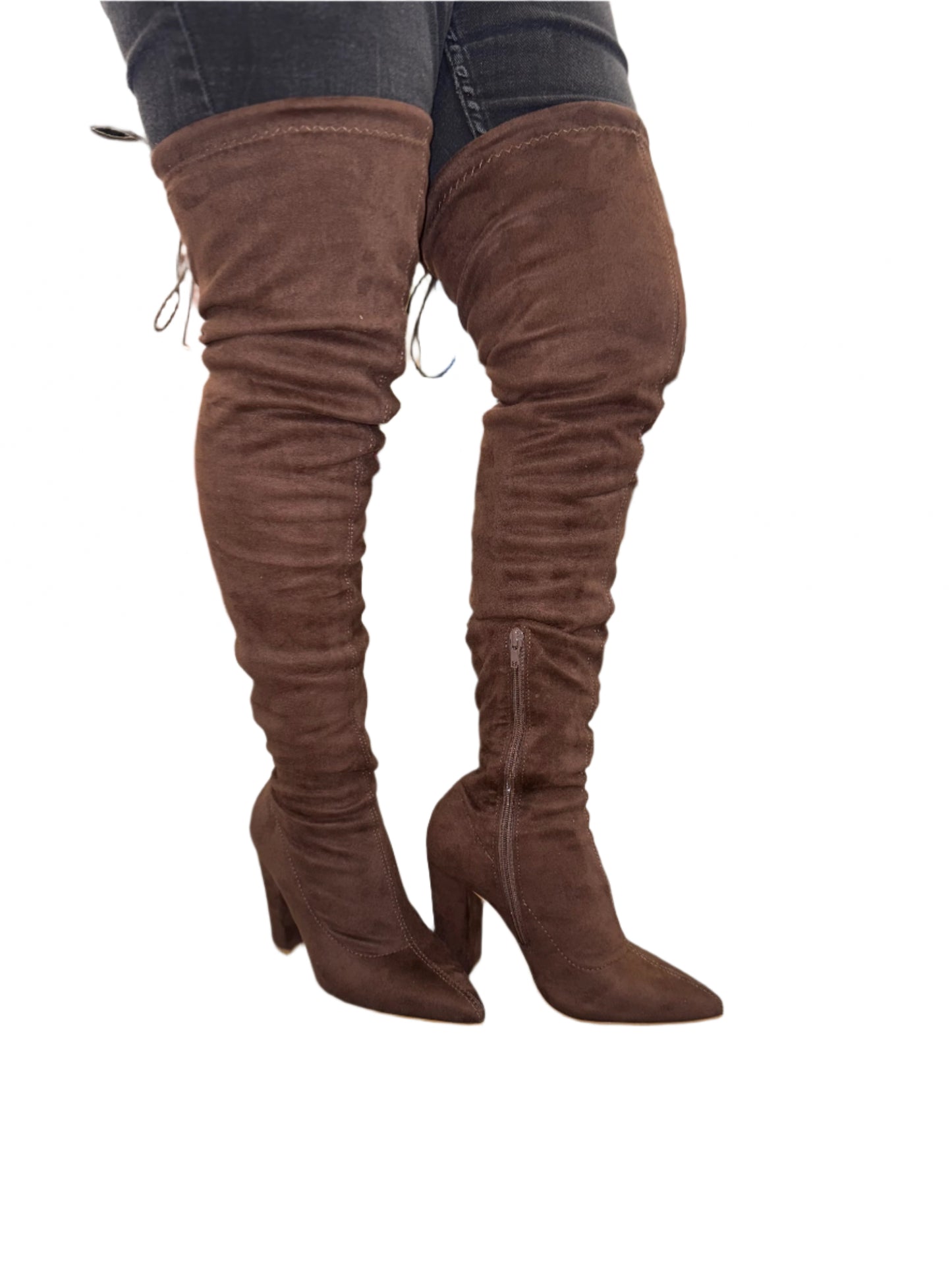 POINTED TOE KNEE HIGH SUEDE BOOT WILSON