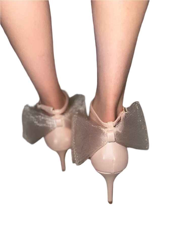 RHINESTONE HEEL WITH A KNOT IN THE FRONT
