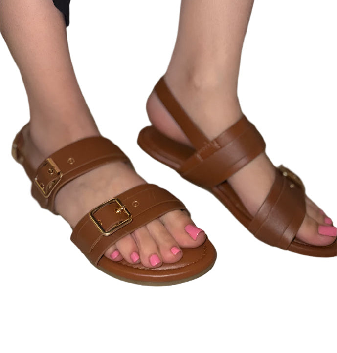 SANDAL WITH TWO STRIPS IN THE FRONT FLAT AND COMFORTABLE