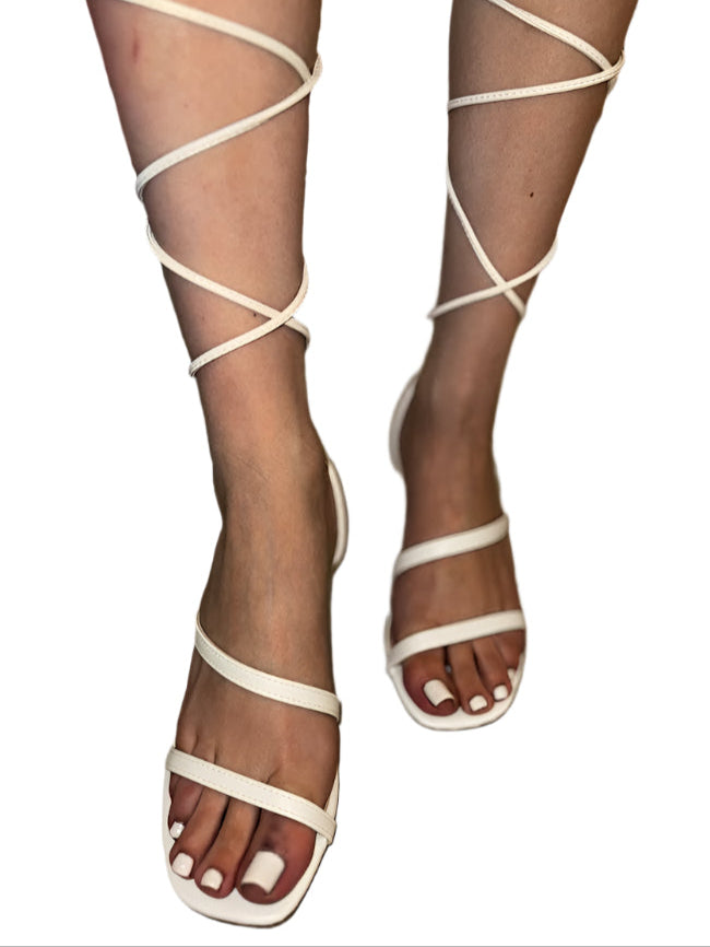 WOMEN SIMPLE STRAPPY KITTEN HEEL.SPREE-S