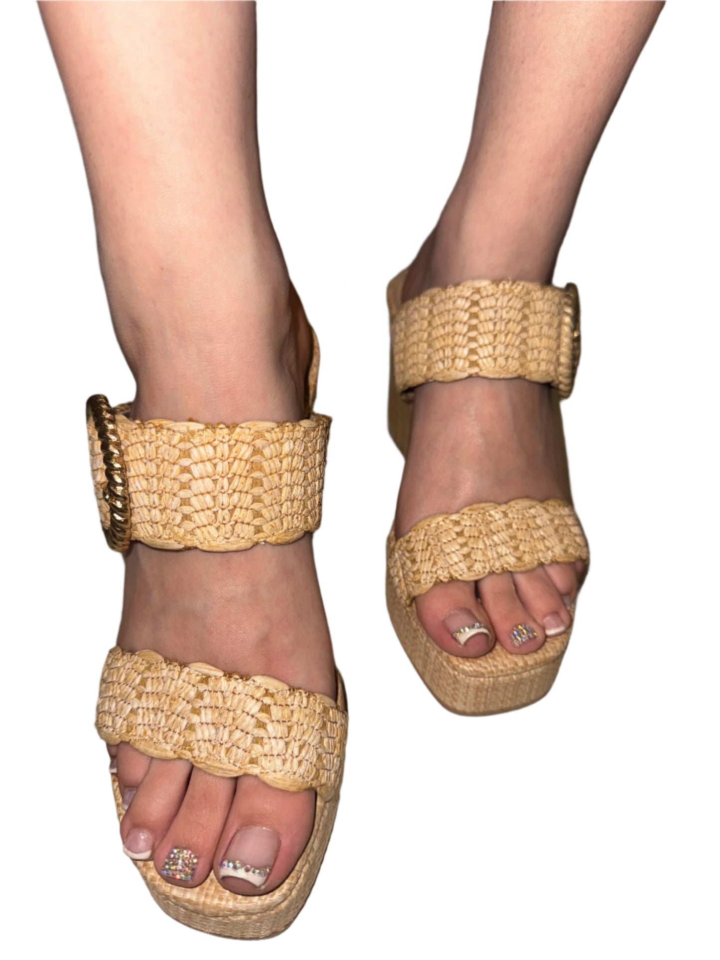SUMMER WOVEN WEDGE WITH BUCKLE DETAIL ILANA-S
