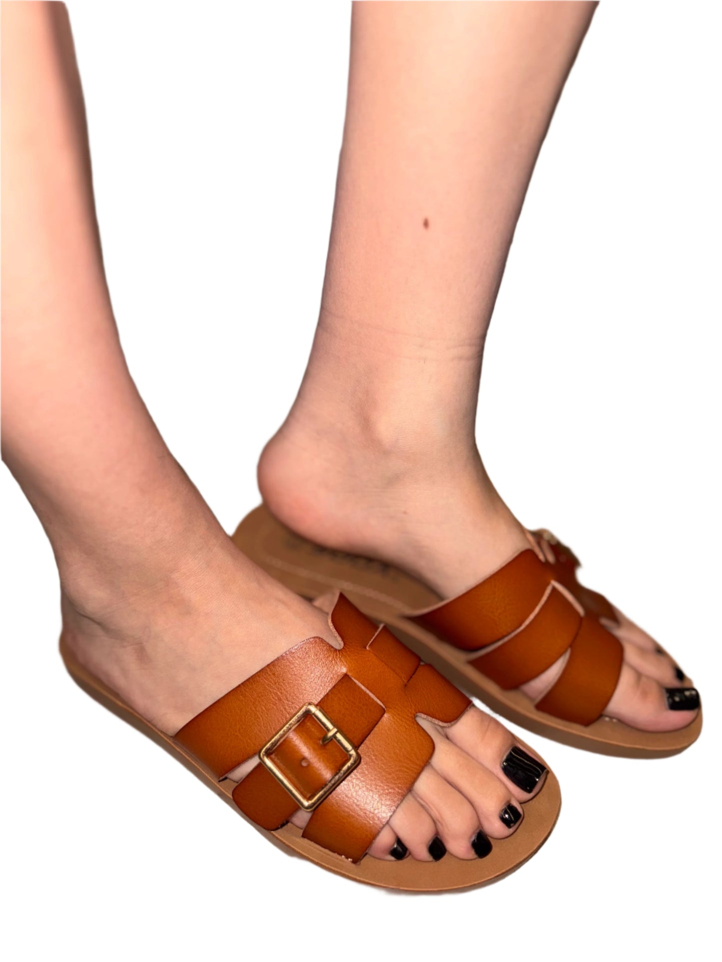 CASUAL FLAT SANDAL WITH BUCKLE DETAIL TORVI