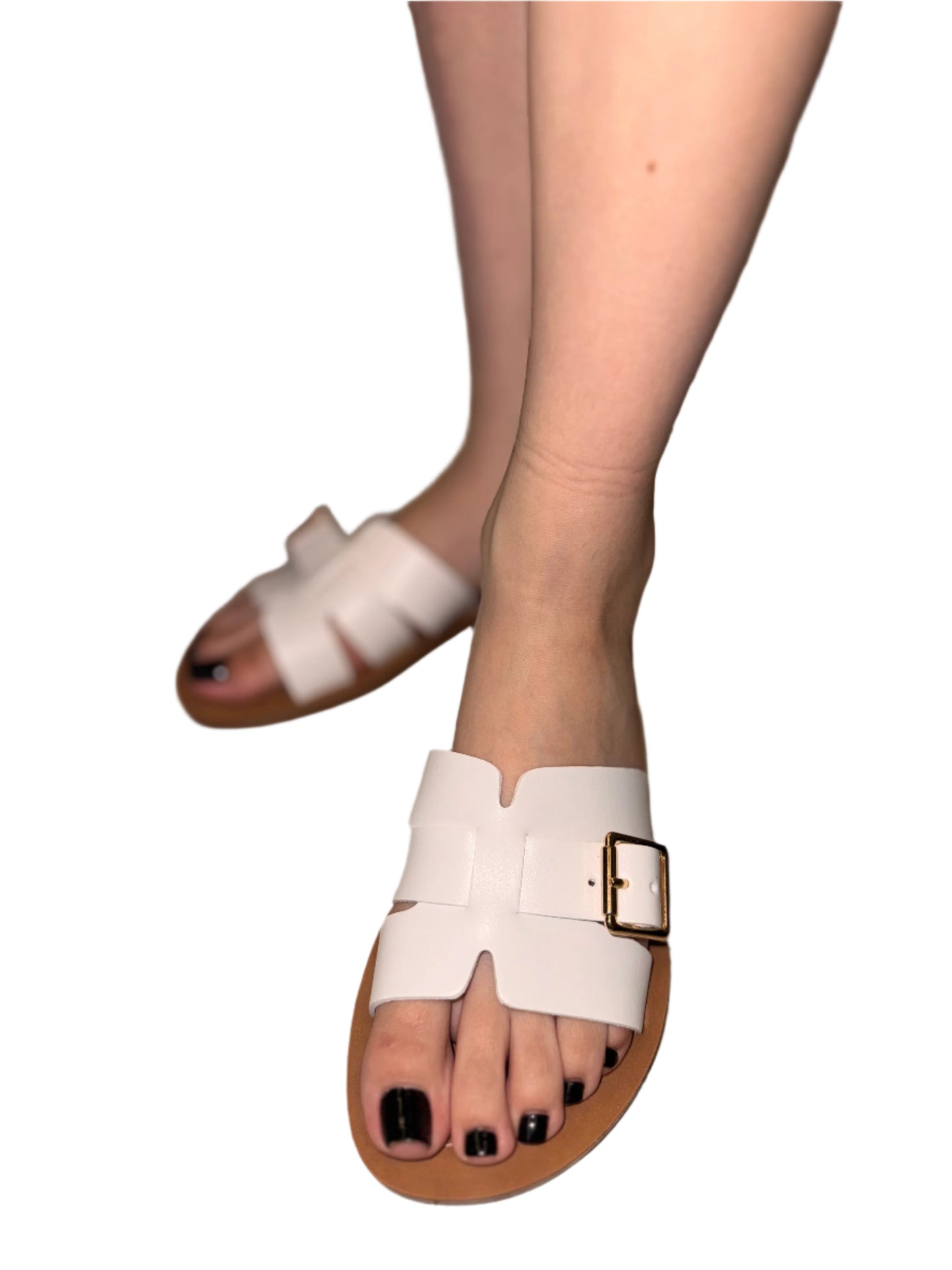 CASUAL FLAT SANDAL WITH BUCKLE DETAIL TORVI