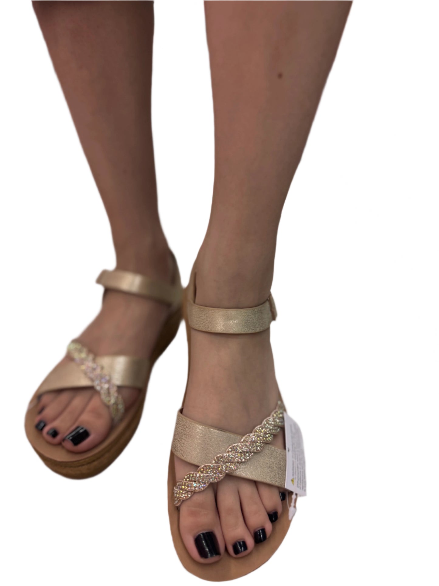 PLATFORM STRAPPY SANDAL WITH RHINESTONE DETAIL FORWARD-82