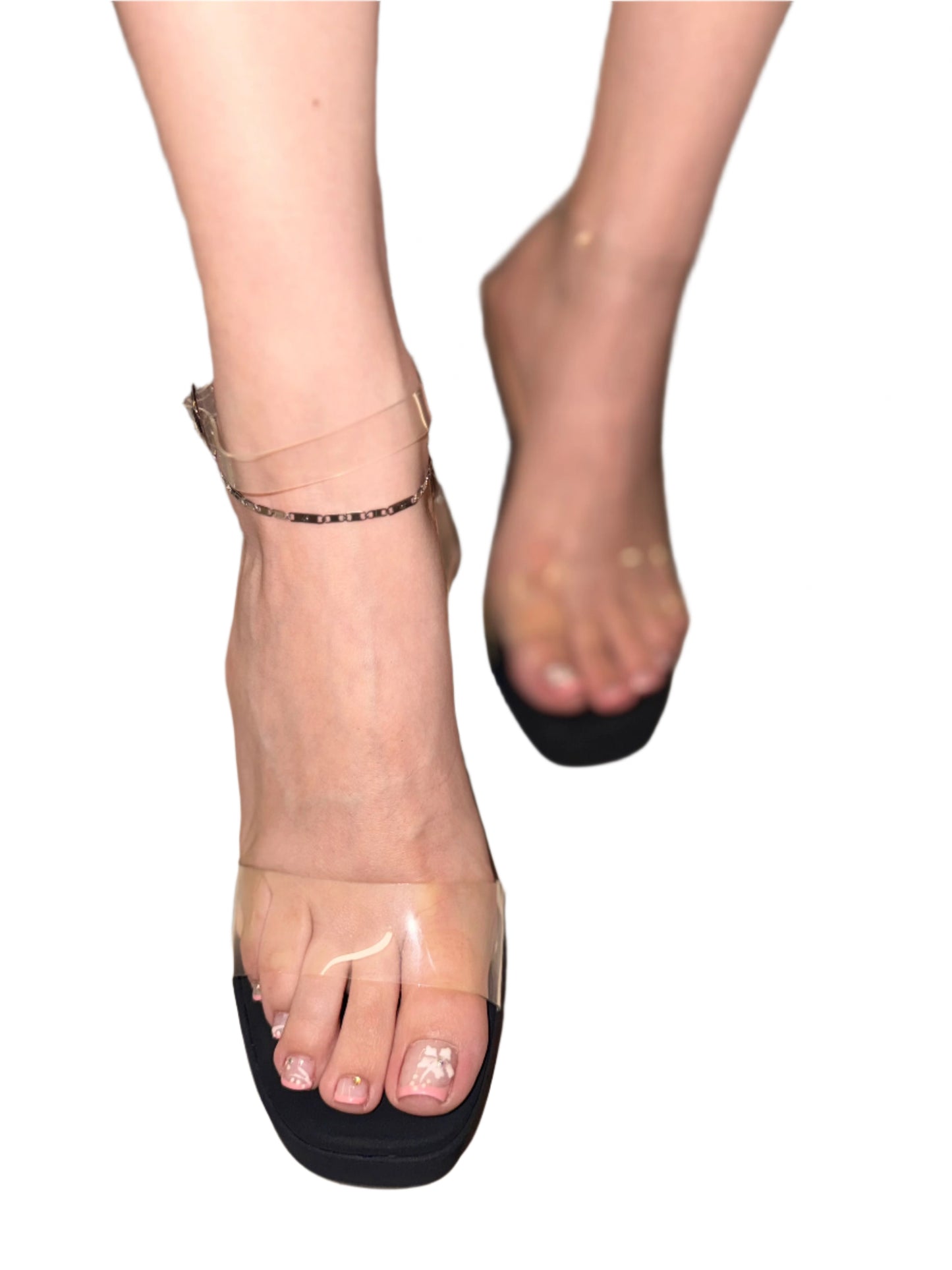 SIMPLE BLOCK HEEL WITH CLEAR STRAPS UPSIDE-21