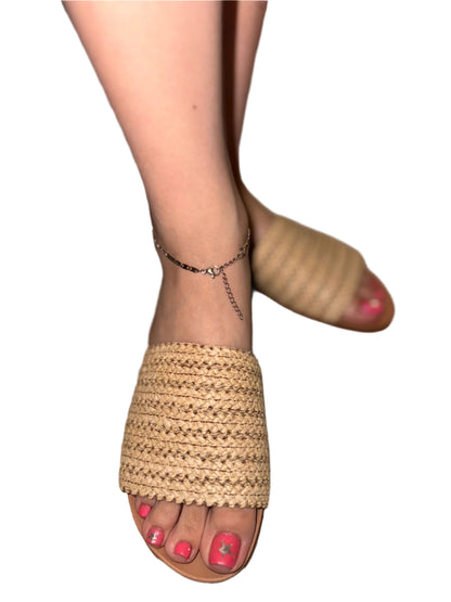 CASUAL SUMMER SLIDE WITH WOVEN BAND FATE-S