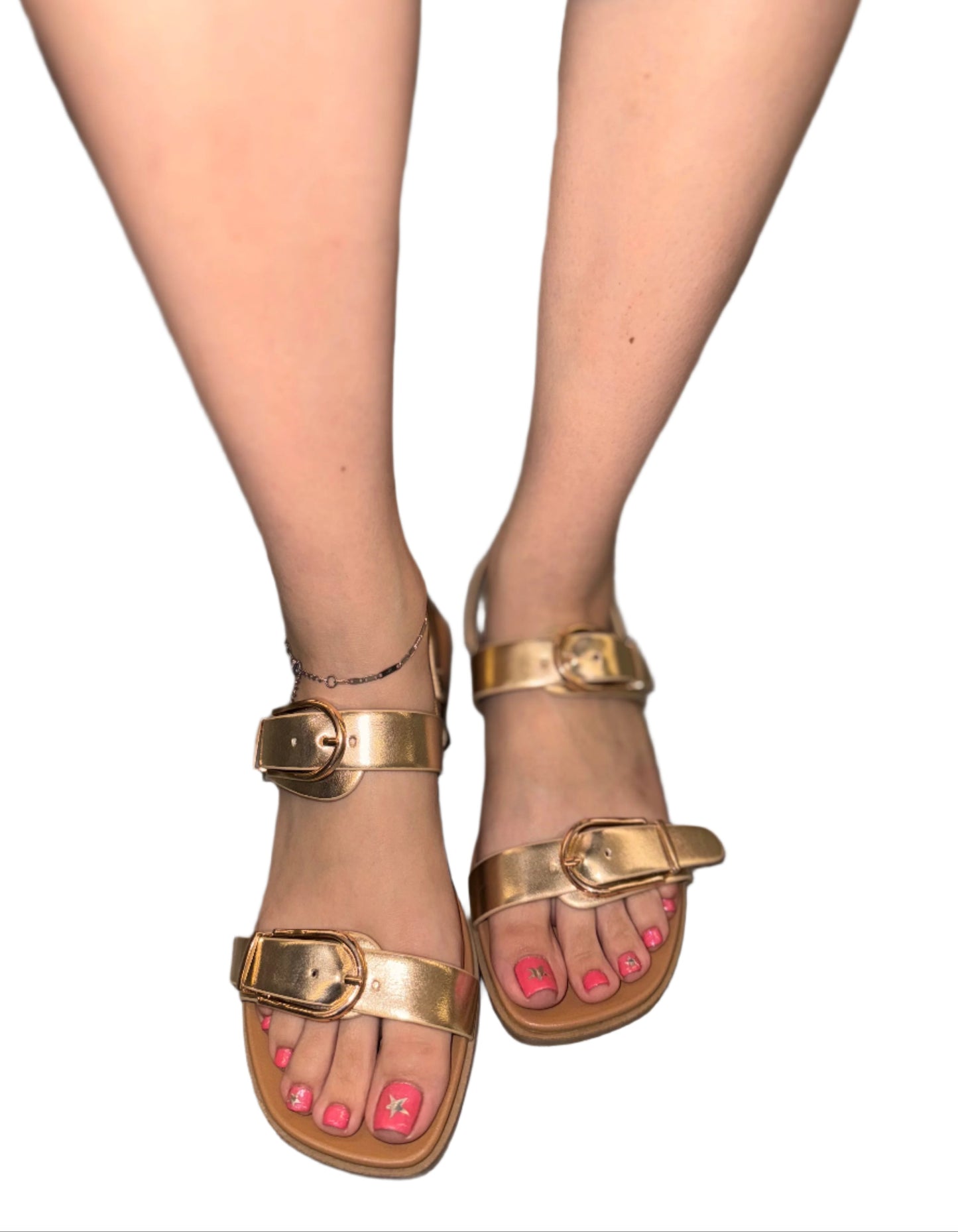 CASUAL DOUBLE BUCKLE SANDAL DIAMOND-S