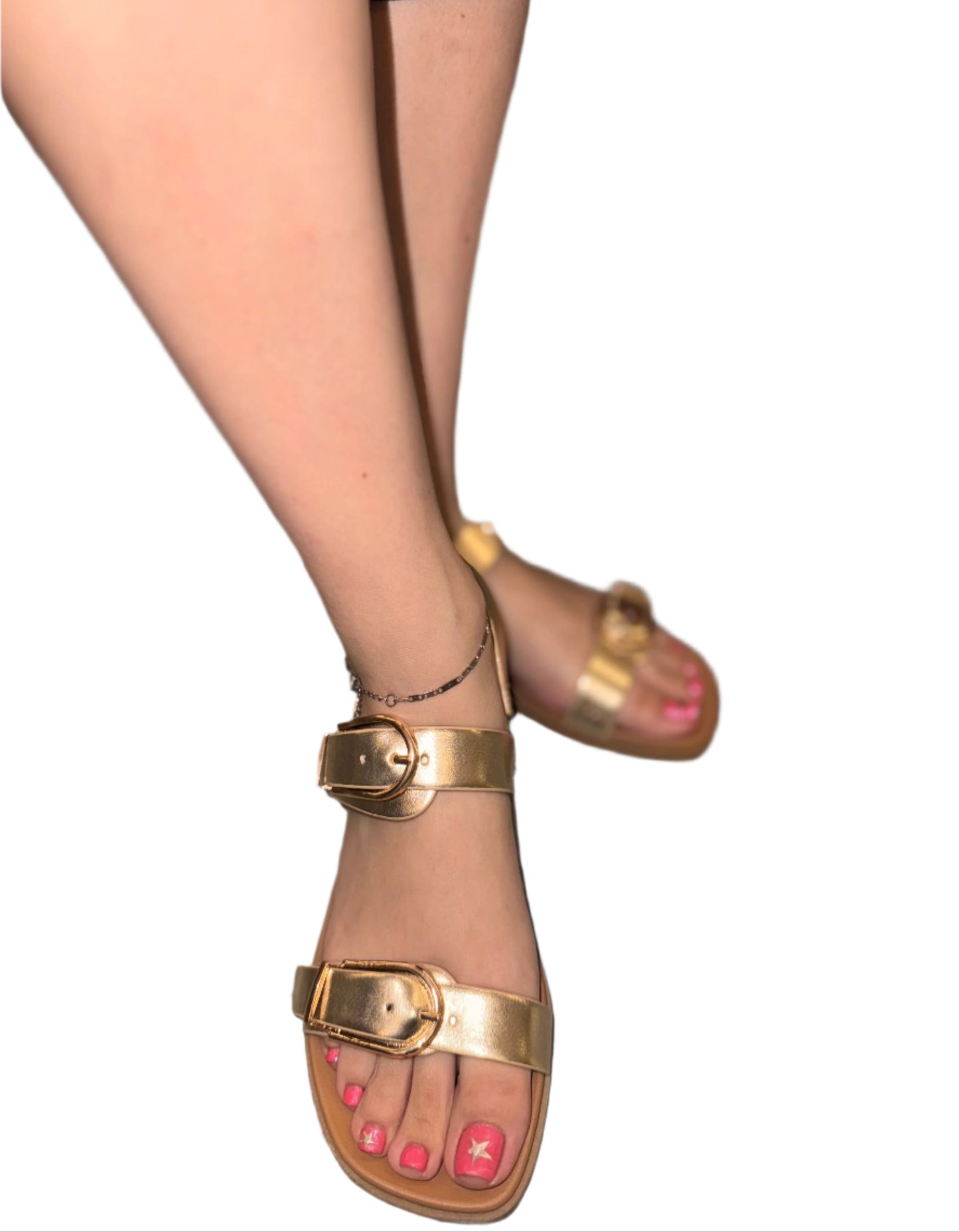 CASUAL DOUBLE BUCKLE SANDAL DIAMOND-S