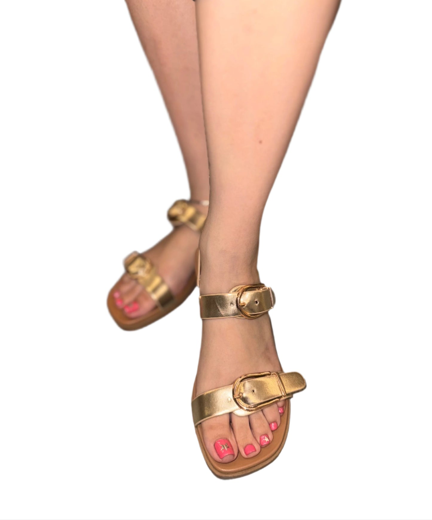 CASUAL DOUBLE BUCKLE SANDAL DIAMOND-S