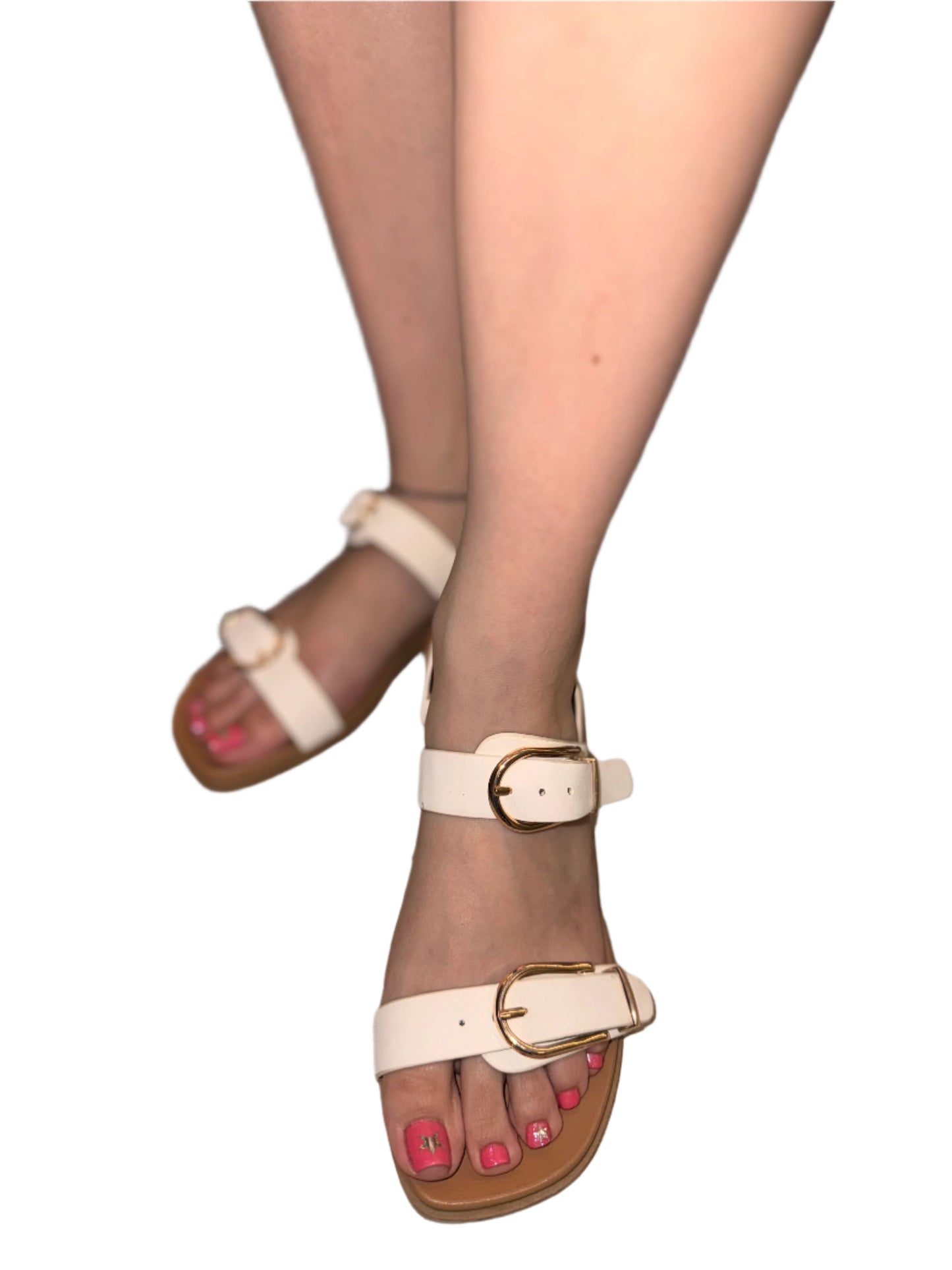 CASUAL DOUBLE BUCKLE SANDAL DIAMOND-S